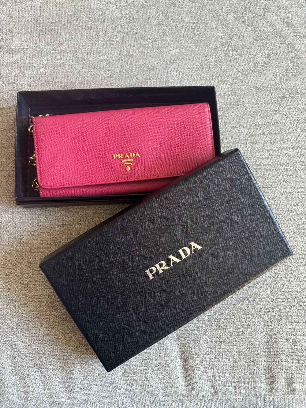 Pink Authentic Prada wallet